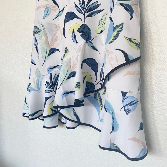 Floral Ruffle Wrap Racerback Dress - Picture 7 of 8